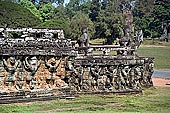 Angkor Thom - Terrace of the Elephants, high reliefs of garudas.